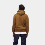 Carhartt Wip Felpa Hooded Carhartt Sweatshirt Hamilton Brown/Black - immagine 5