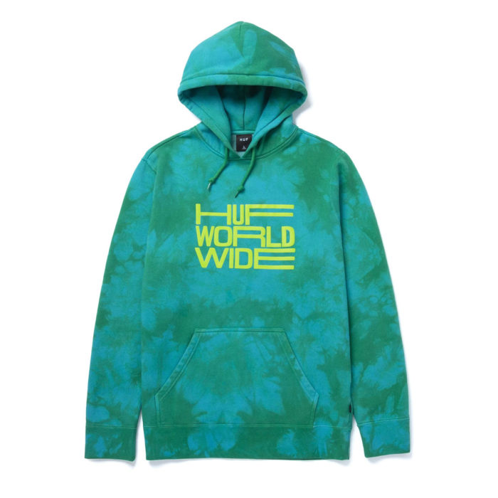 HUF Felpa Broadcast Tiedye PO Hoodie Blue - immagine 2