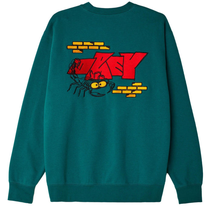 Obey Felpa Brick By Brick Crew Speciality Fleece Ivy - immagine 2