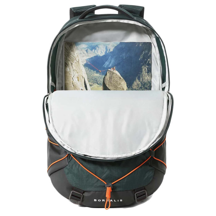 The North Face Zaino Borealis Dark Sage Green/Red Orange - immagine 3
