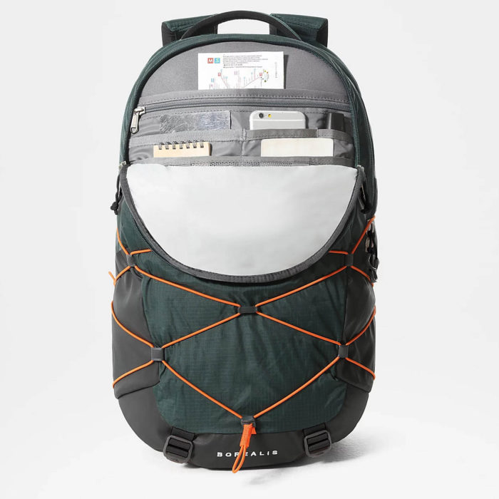 The North Face Zaino Borealis Dark Sage Green/Red Orange - immagine 4