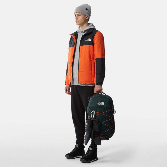 The North Face Zaino Borealis Dark Sage Green/Red Orange - immagine 12