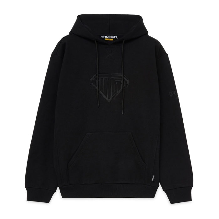 Iuter Felpa Logo Hoodie Black - immagine 2