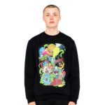 Santa Cruz Felpa SW Logo Mash Crew Black