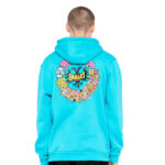 Santa Cruz Felpa Bullet Riot Hood Cyan