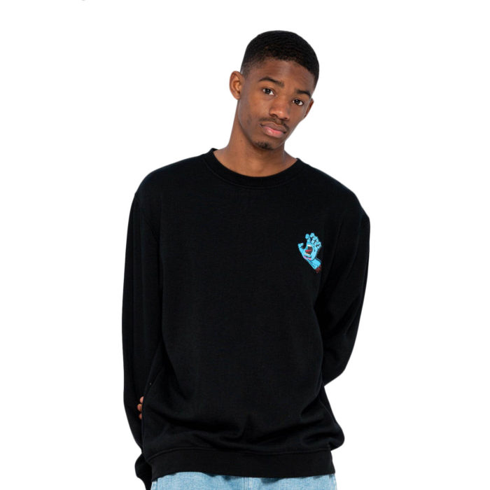 Santa Cruz Felpa Screaming Hand Chest Crew Black - immagine 3