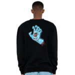 Santa Cruz Felpa Screaming Hand Chest Crew Black