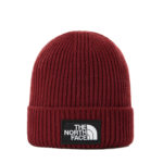 The North Face Cappello Logo Box Cuff Beanie Brick House Red