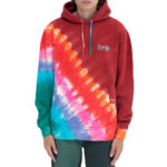 RIPNDIP Felpa OG Prisma Embroidered Hoodie Red Tie Dye