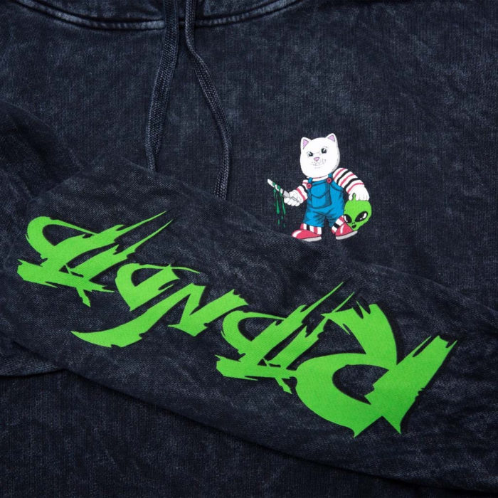 RIPNDIP Felpa Childs Play Hoodie Black Mineral Wash - immagine 6