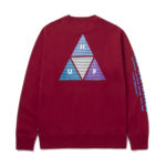 HUF Felpa Prism Crew TT Bloodstone
