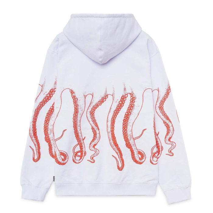 Octopus Felpa Outline Hoodie White - immagine 3