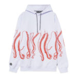 Octopus Felpa Outline Hoodie White