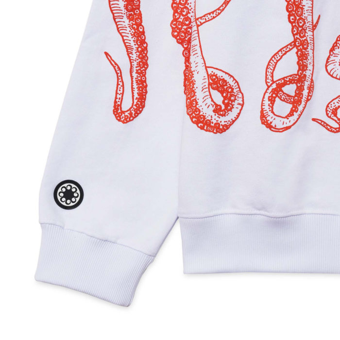 Octopus Felpa Outline Hoodie White - immagine 5