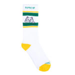 RIPNDIP Calze Peeking Nermal Socks (White/Green)