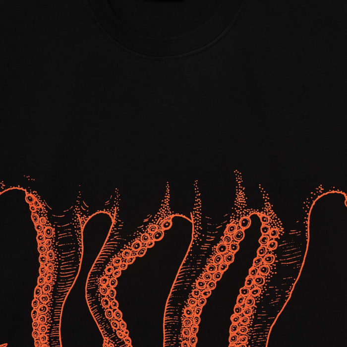 Octopus T-Shirt Outline Tee Black - immagine 4