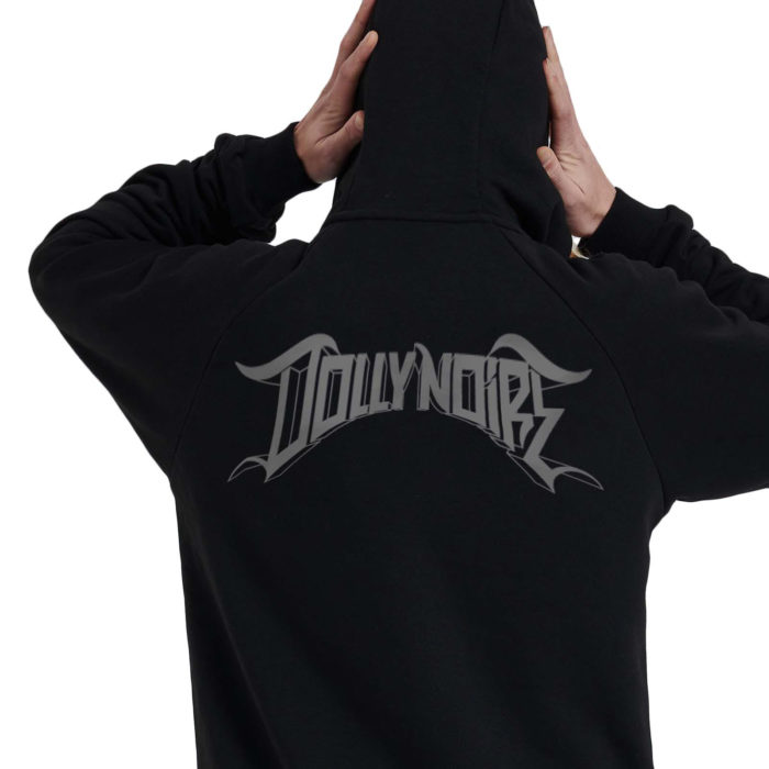 Dolly Noire Felpa Lettering 3D Hoodie Over Black - immagine 3