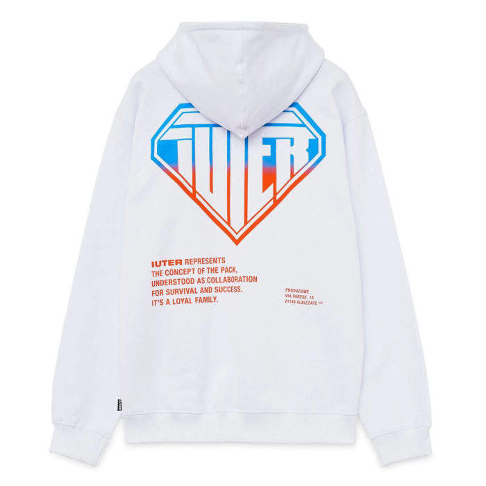 Iuter Felpa Double Logo Hoodie White - immagine 2