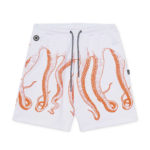 Octopus Pantaloncini Outline Sweatshort White