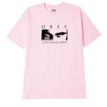 Obey Eyes Wide Open Classic T-Shirt Pink