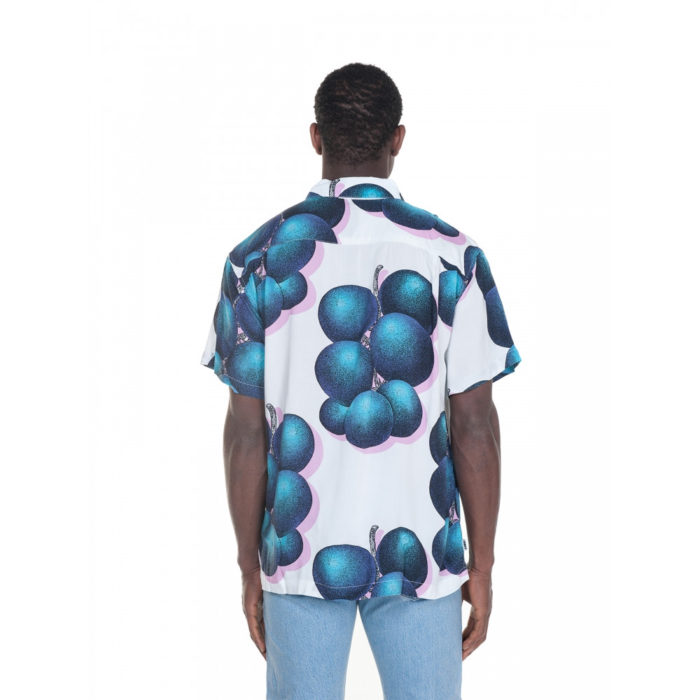 Obey Camicia Blueberries Woven Shirt White - immagine 3