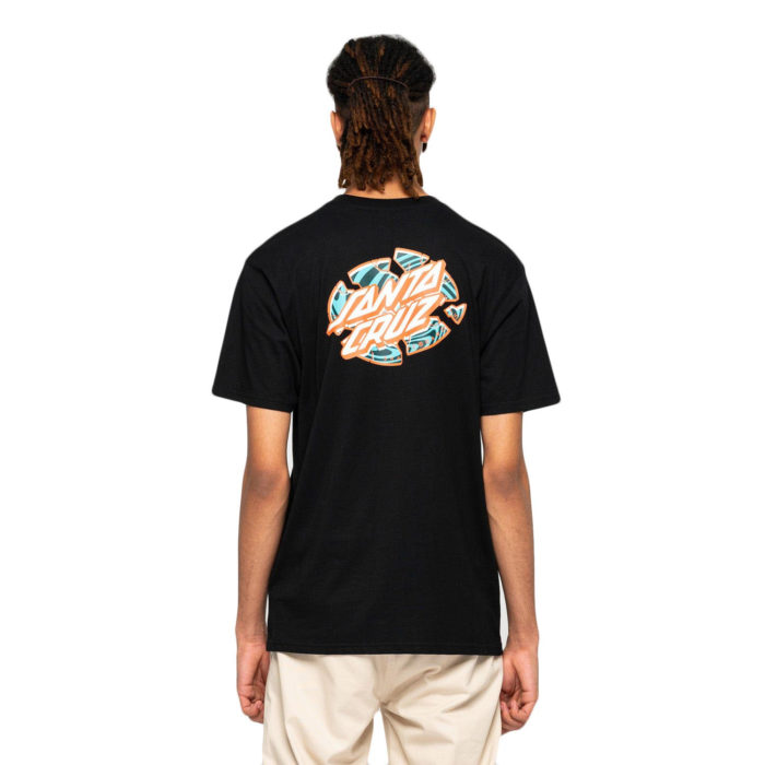Santa Cruz Warp Broken Dot T-Shirt Black - immagine 2