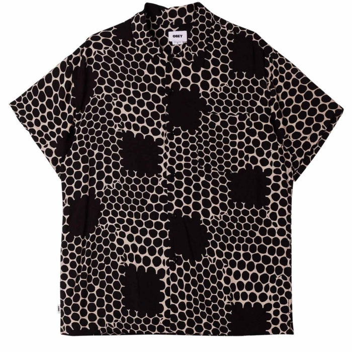 Obey Camicia Honeycomb Woven Shirt Black - immagine 2