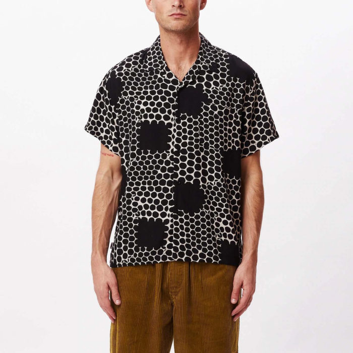 Obey Camicia Honeycomb Woven Shirt Black - immagine 4