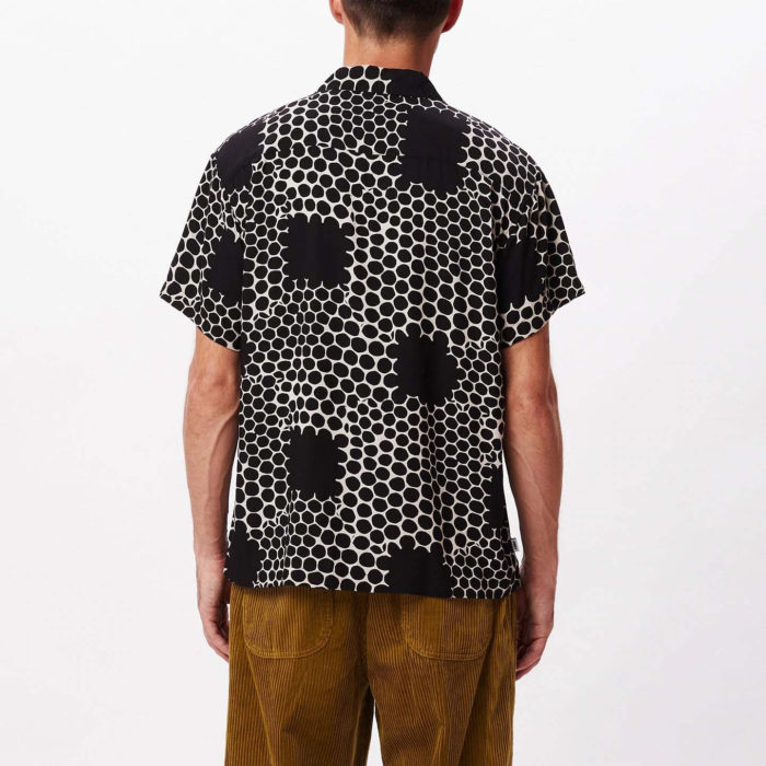 Obey Camicia Honeycomb Woven Shirt Black - immagine 5