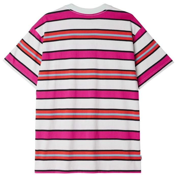 Obey Valencia Stripe T-Shirt Pure Water Multi - immagine 3