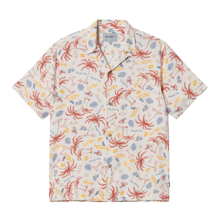 Carhartt Wip Camicia S/S Mirage Shirt - Mirage Print/Wax - immagine 2