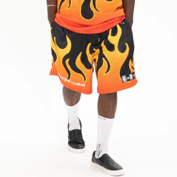 RIPNDIP Welcome To Heck Basketball Shorts (Black) - immagine 4