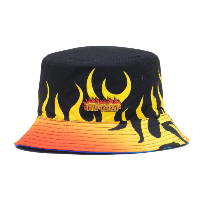 RIPNDIP Cappello Welcome To Heck Reversible Bucket Hat (Black) - immagine 2