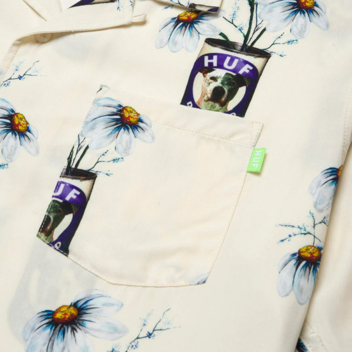 HUF Camicia Canned Resort Top Off White - immagine 4