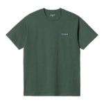 Carhartt Wip Script Embroidery T-Shirt Hemlock Green/White