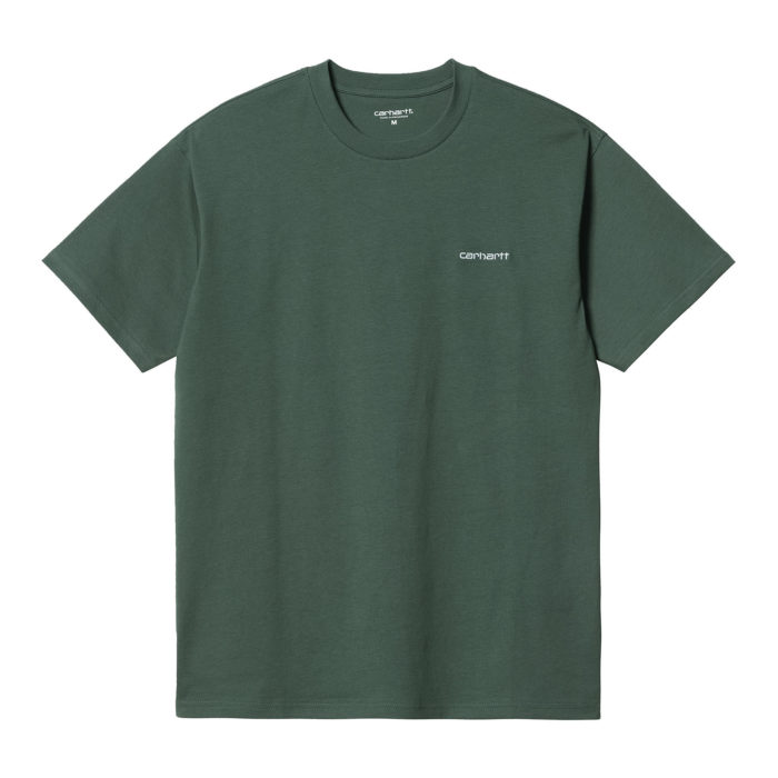 Carhartt Wip Script Embroidery T-Shirt Hemlock Green/White - immagine 2