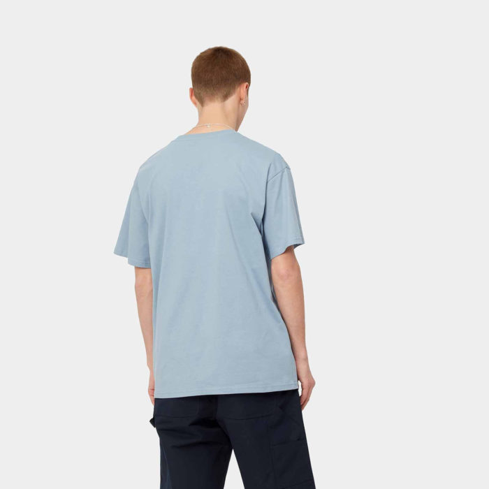 Carhartt Wip Script Embroidery T-Shirt Frosted Blue/Gulf - immagine 5