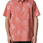 Globe Camicia Underground Holiday SS Shirt Red Smoke