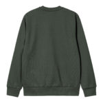 Carhartt Wip Felpa Script Embroidery Sweatshirt Hemlock Green/White - immagine 3