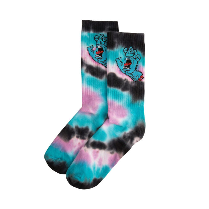 Santa Cruz Calze Screaming Hand Tie Dye Socks Black - immagine 2