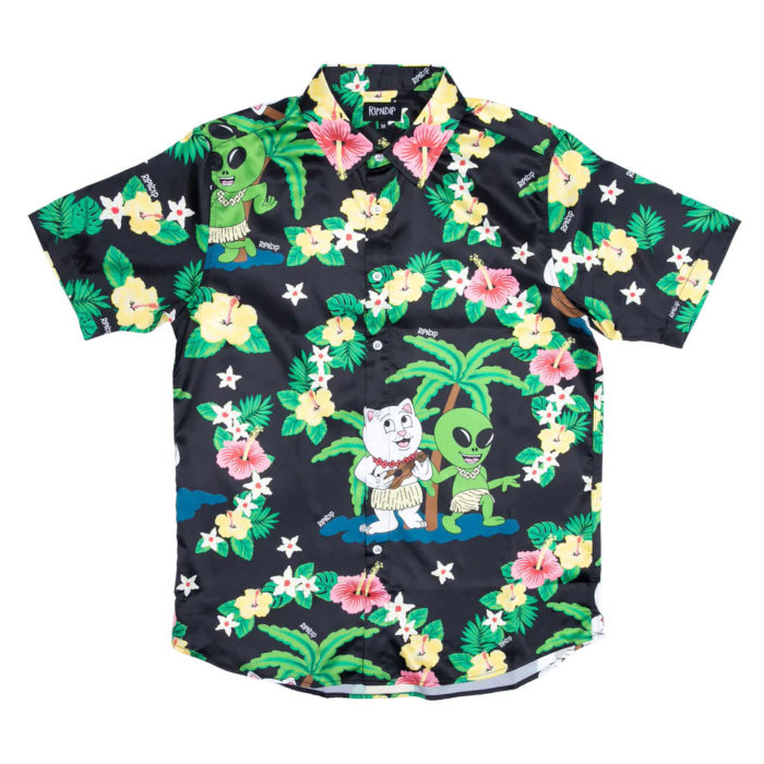 RIPNDIP Aloha Nerm Short Sleeve Button Up (Black) - immagine 2