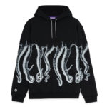Octopus Censored Outline Hoodie Black