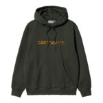 Carhartt Wip Hooded Carhartt Sweat Boxwood Ochre