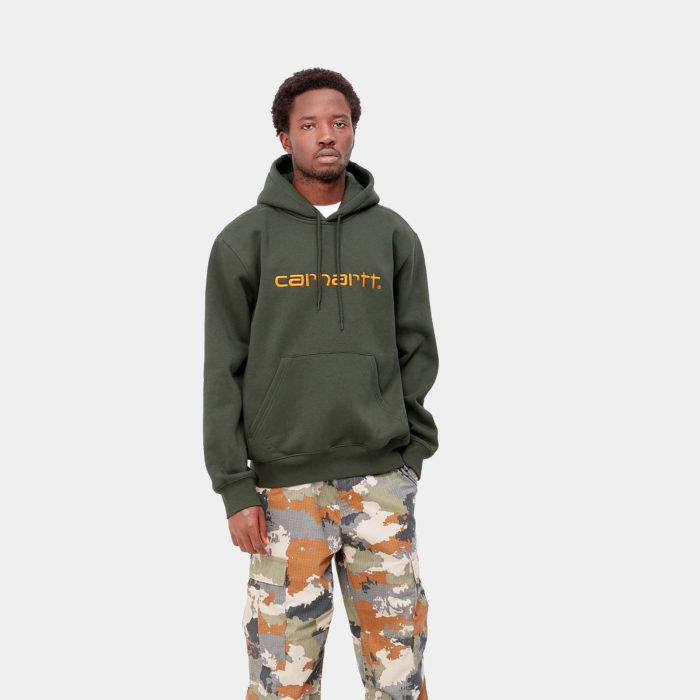 Carhartt Wip Hooded Carhartt Sweat Boxwood Ochre - immagine 4