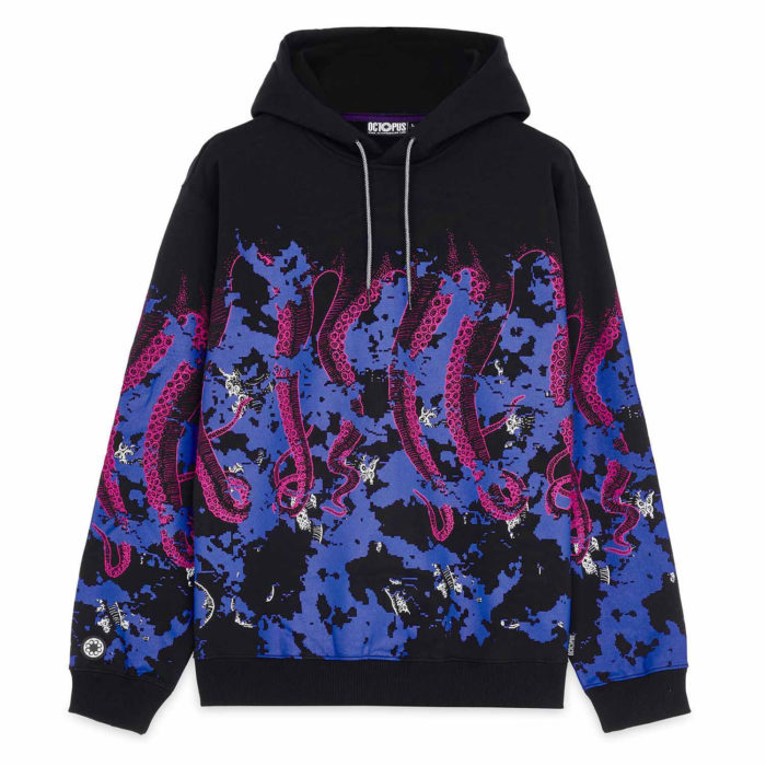 Octopus Glitch Hoodie Black - immagine 2