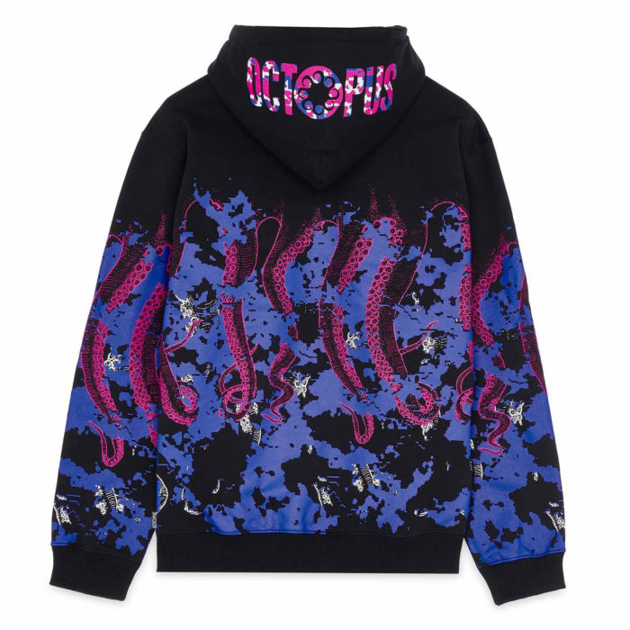 Octopus Glitch Hoodie Black - immagine 3