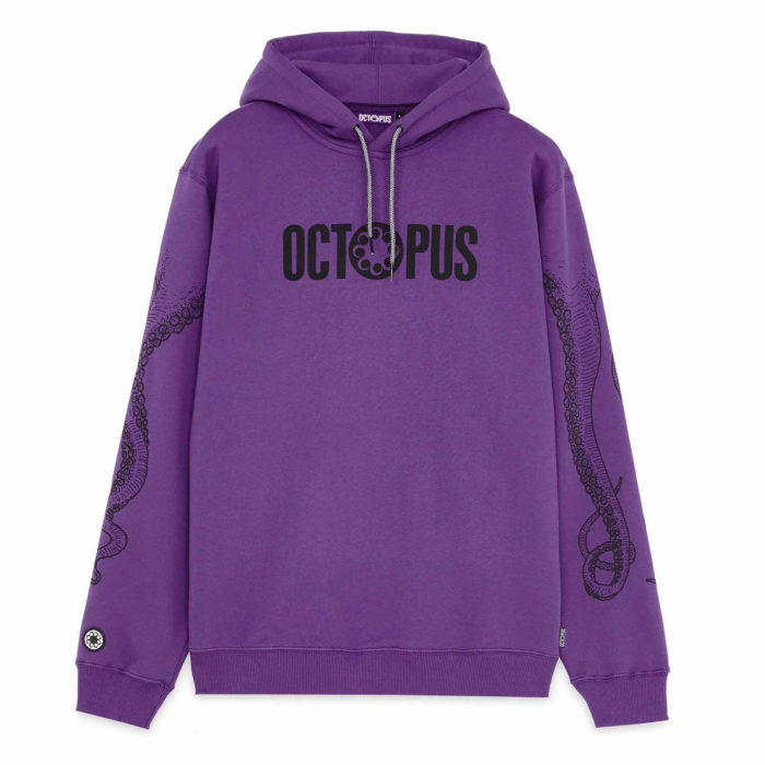Octopus Outline Logo Hoodie Purple - immagine 2