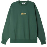 Obey Lowercase Crewneck Dark Cedar