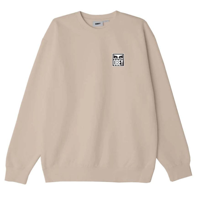 Obey Eyes Icon Crewneck Oat Milk - immagine 2