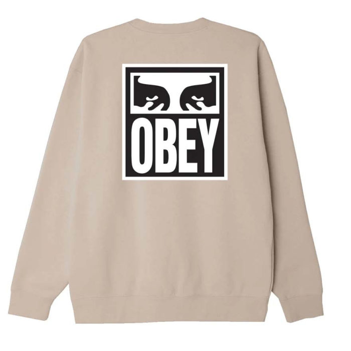 Obey Eyes Icon Crewneck Oat Milk - immagine 3